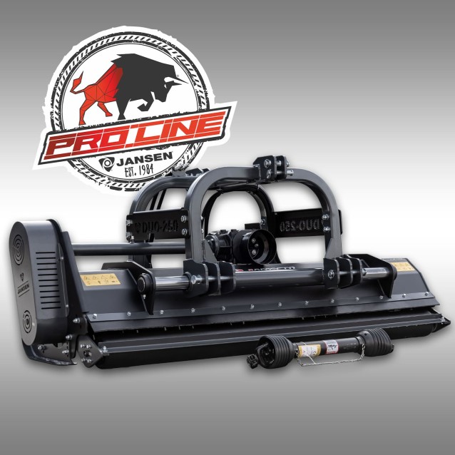 Schlegelmulcher JANSEN® DUO-250 PROLINE, 2,5 m | Profi Front- &amp; Heckmulcher