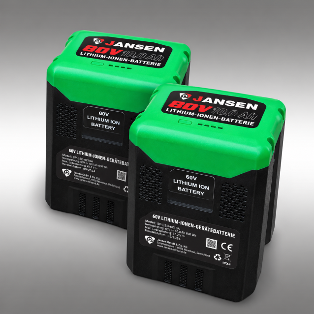JANSEN® Akku-Pack, Batteriesatz für HS-20L53-Li | 2x 60V / 10 Ah